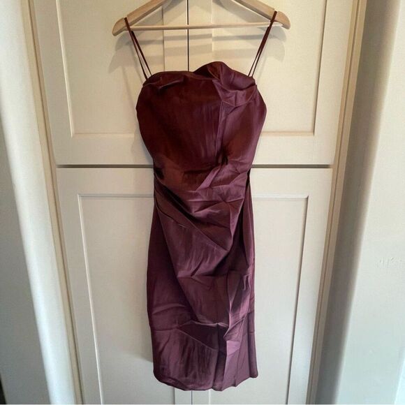 House of CB Burgundy Midi Dress - Picture 2 of 9